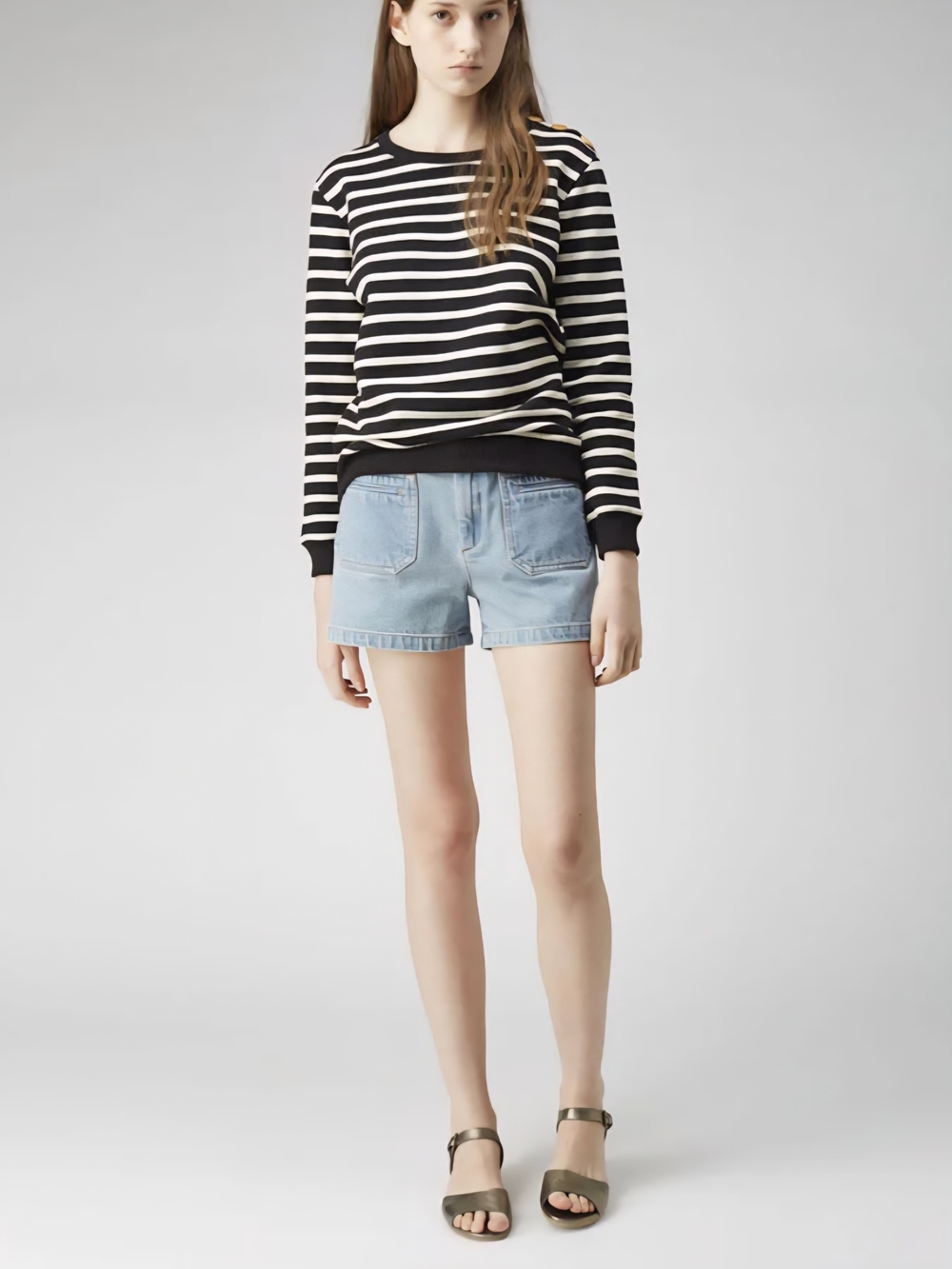 A.P.C. Light Blue Rome Denim Jean Shorts Size S - Picture 10 of 10